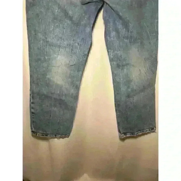 Loft Women's High Rise Straight Leg Distressed Jeans Size 18 Blue Denim - Picture 12 of 16